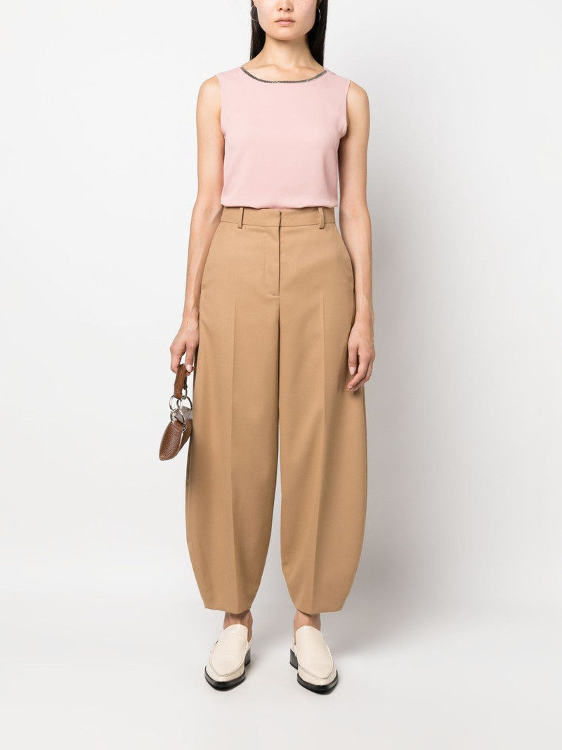 FABIANA FILIPPI bead-embellished silk top outlook