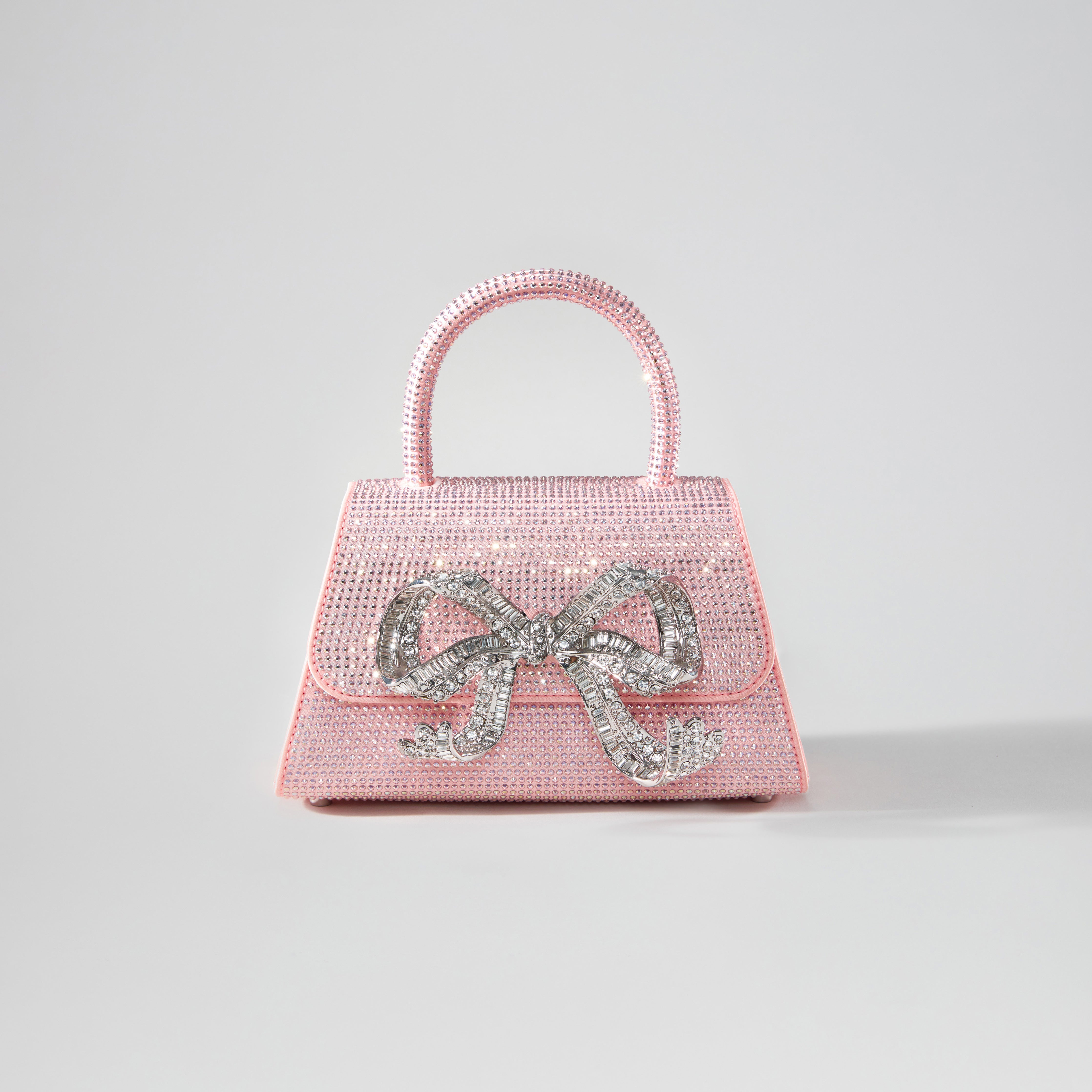 Pink Rhinestone Mini Bow Bag - 1