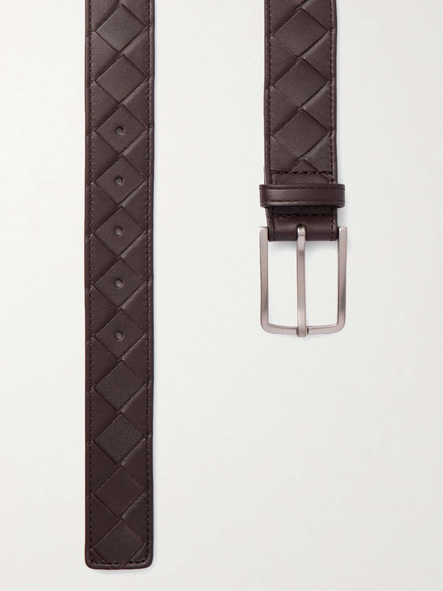 3cm Intrecciato Leather Belt - 3