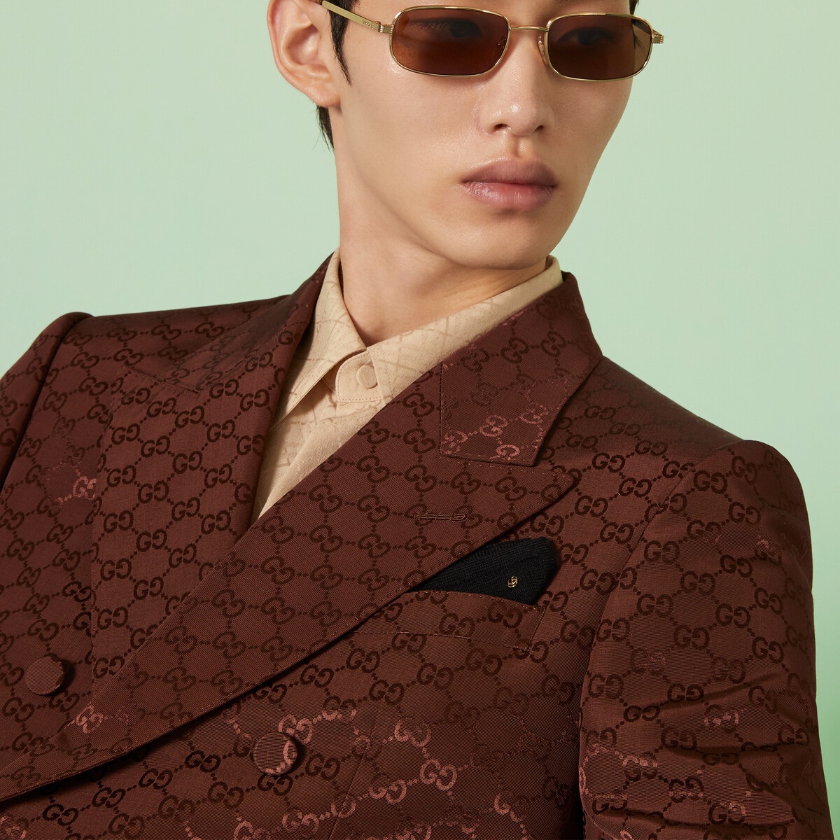 Knitted wool pocket square - 3