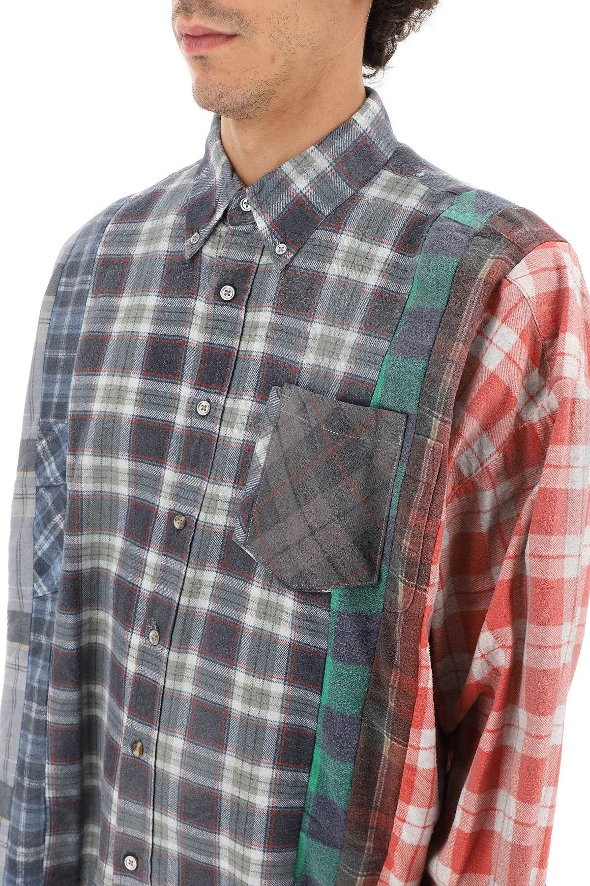 'REBUILD' PATCHWORK FLANNEL SHIRT NEEDLES - 5
