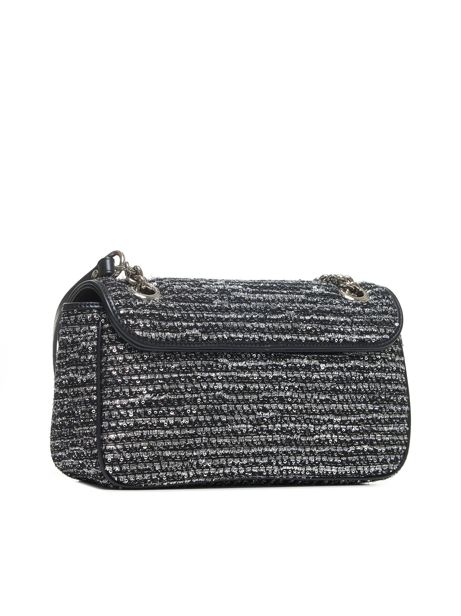 Gucci Women Black Gg Marmont Small Shoulder Bag - 3