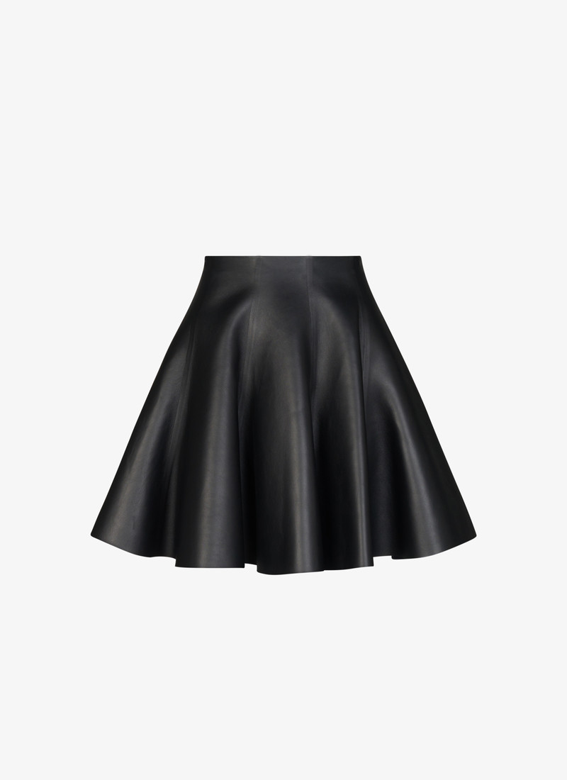 LEATHER SKATER SKIRT - 1
