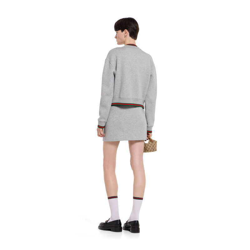 Cotton jersey cardigan with Web 4