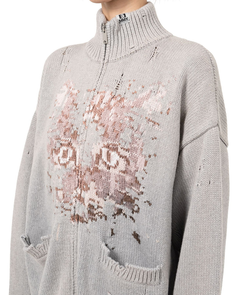 Cat Jacquard Knit Cardigan 14