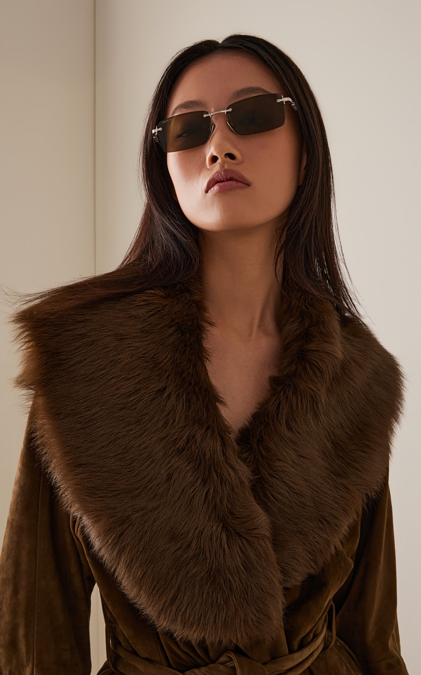 Square-Frame Metal Sunglasses brown - 2