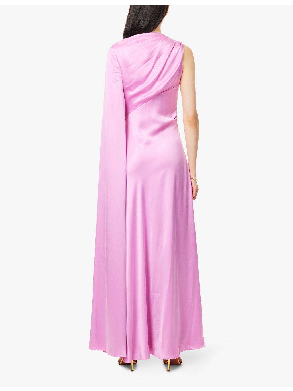 Oma Draped Silk Maxi Dress - 4