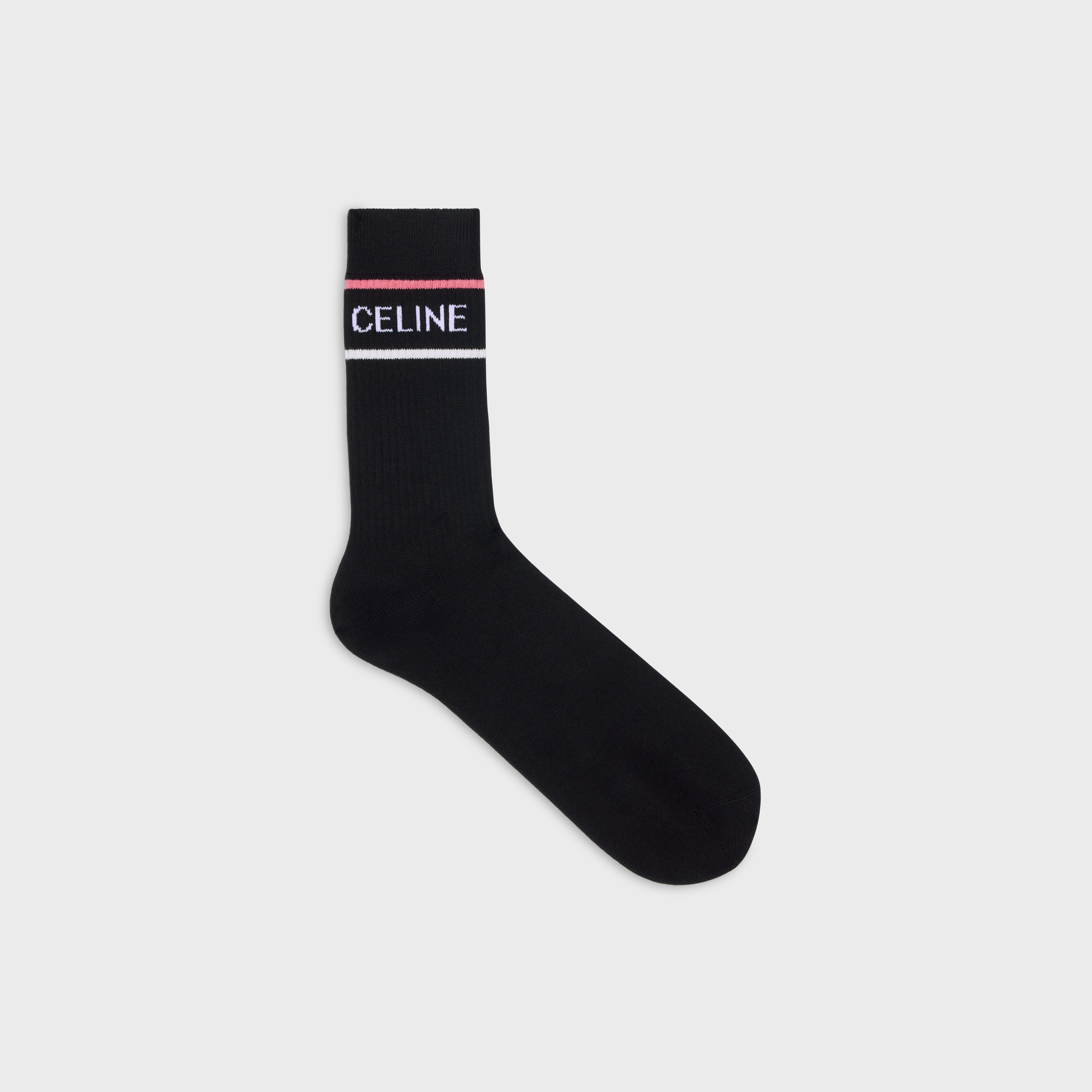 CELINE SOCKS IN STRIPED COTTON - 1