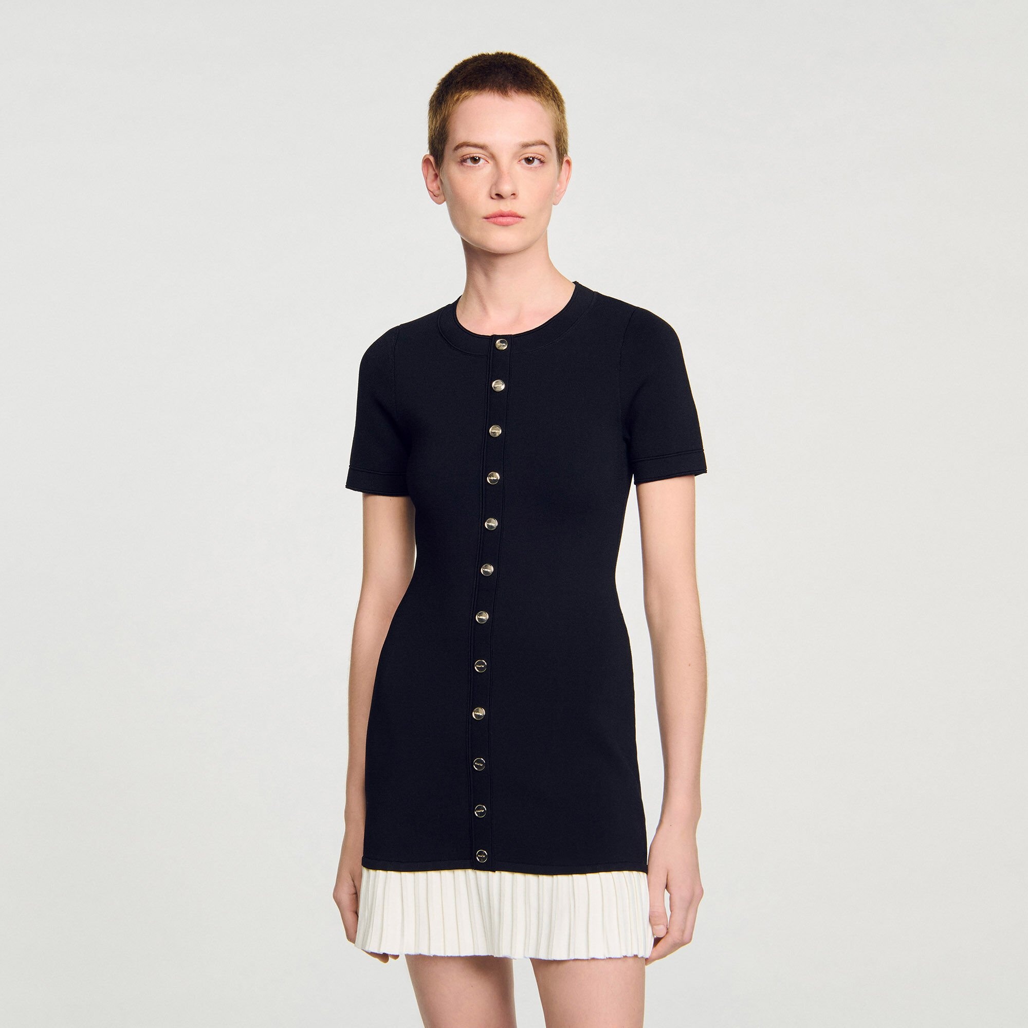 MINI KNIT DRESS WITH RUFFLE - 4