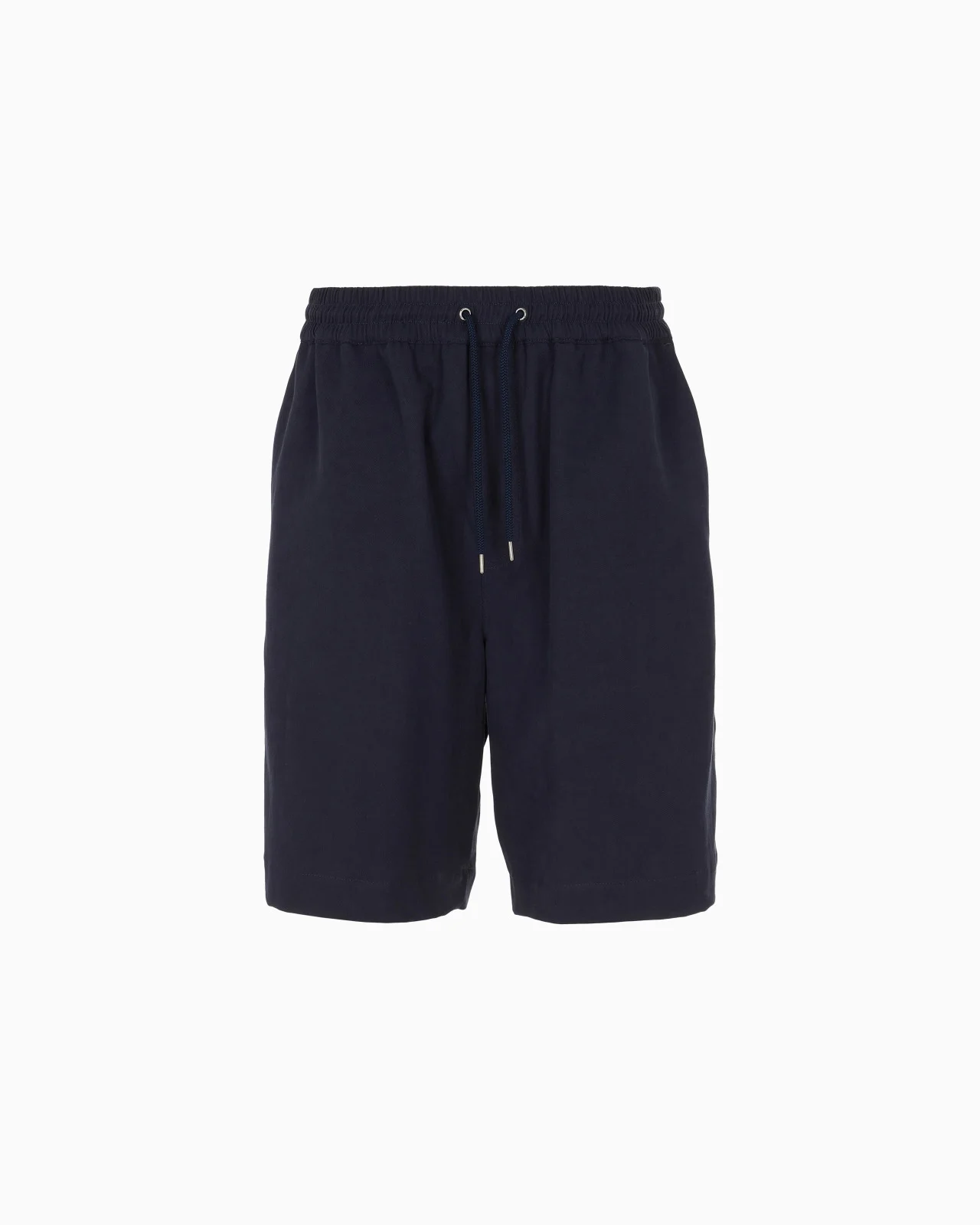 FLAT FRONT BERMUDA SHORTS MADE OF LYOCELL CANVAS AND COTTON - 1
