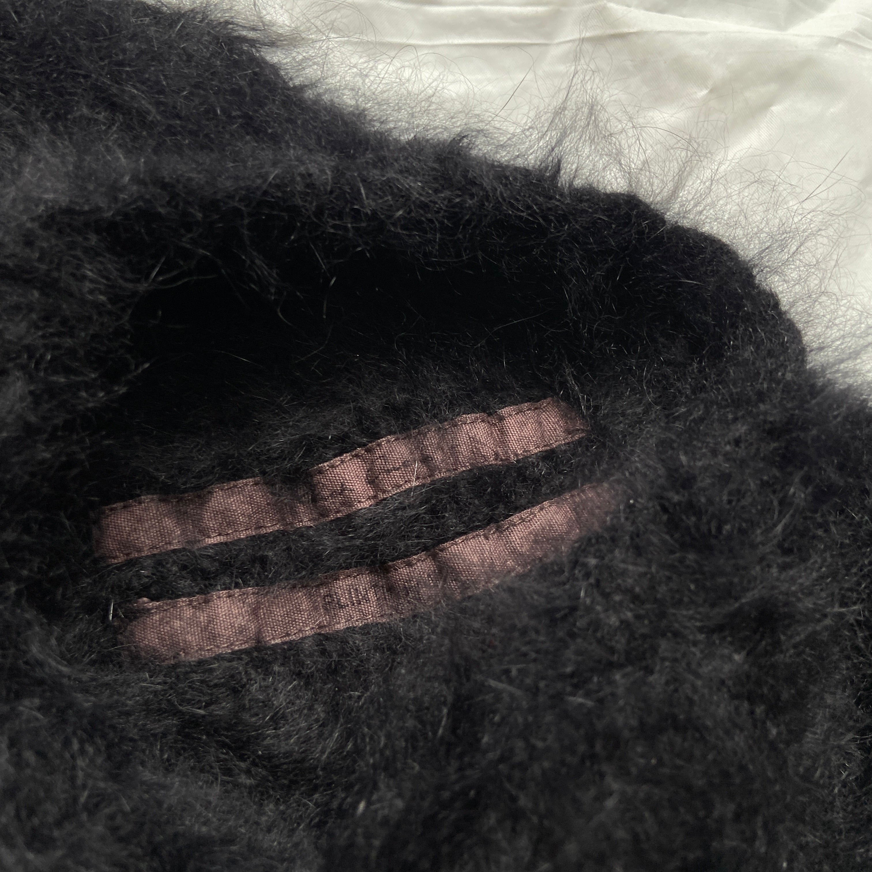 Rick Owens falll 2013 monster alpaca wool hair leather sleeves sweater S - 8