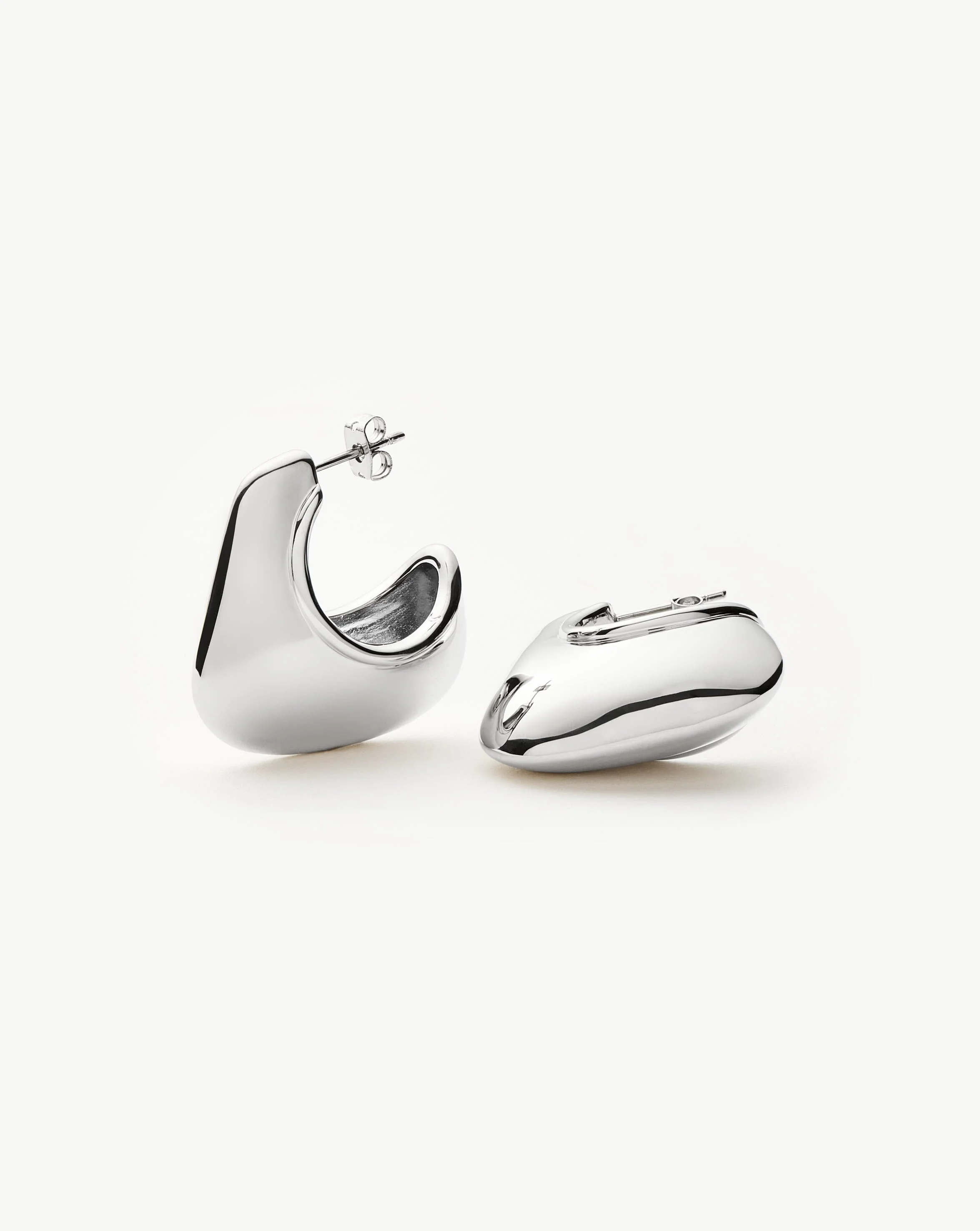 Hera Dome Large Hoop Earrings - 1