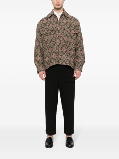 UMA WANG jacquard-pattern shirt jacket outlook