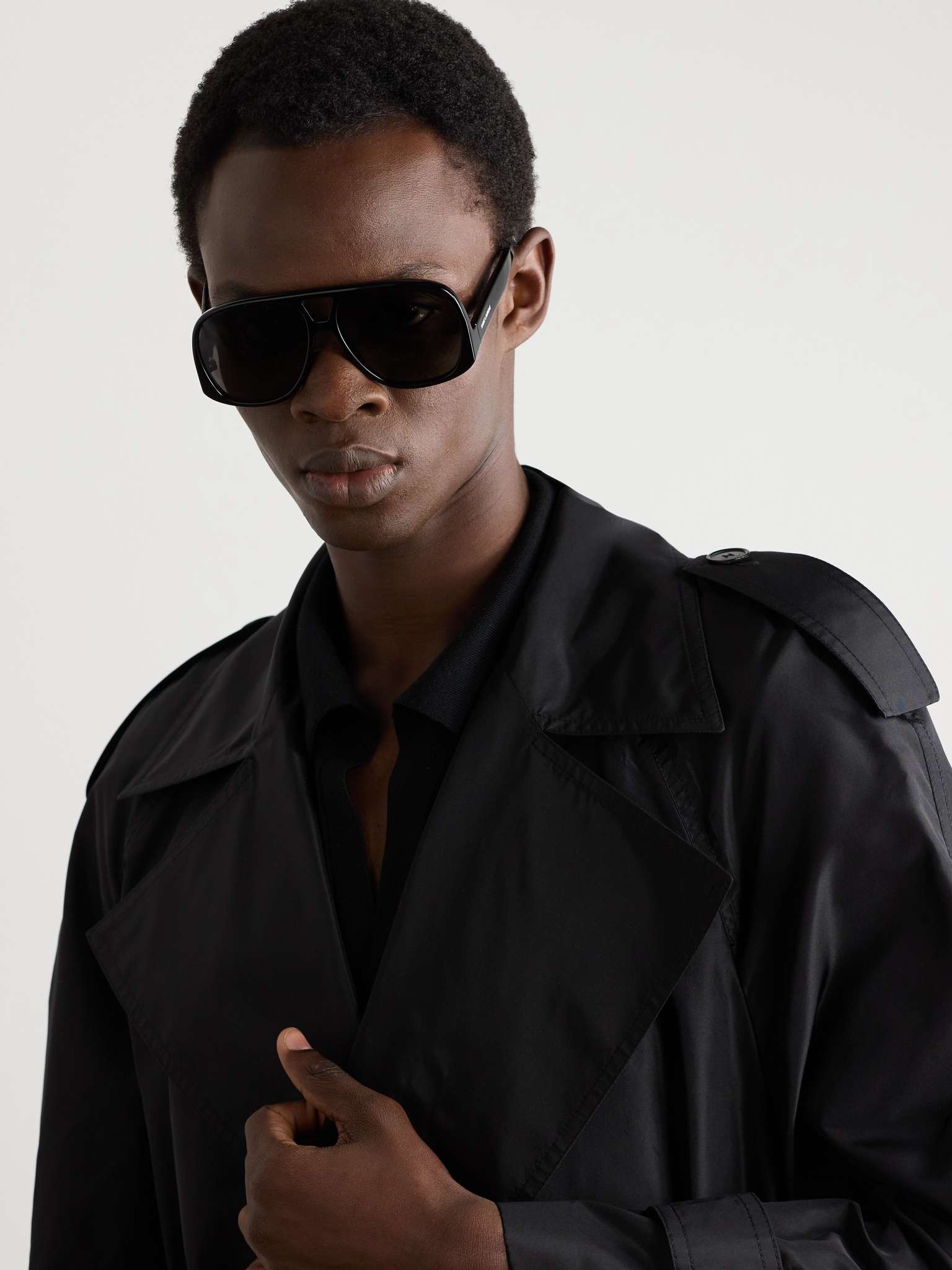 Aviator-Style Acetate Sunglasses - 4