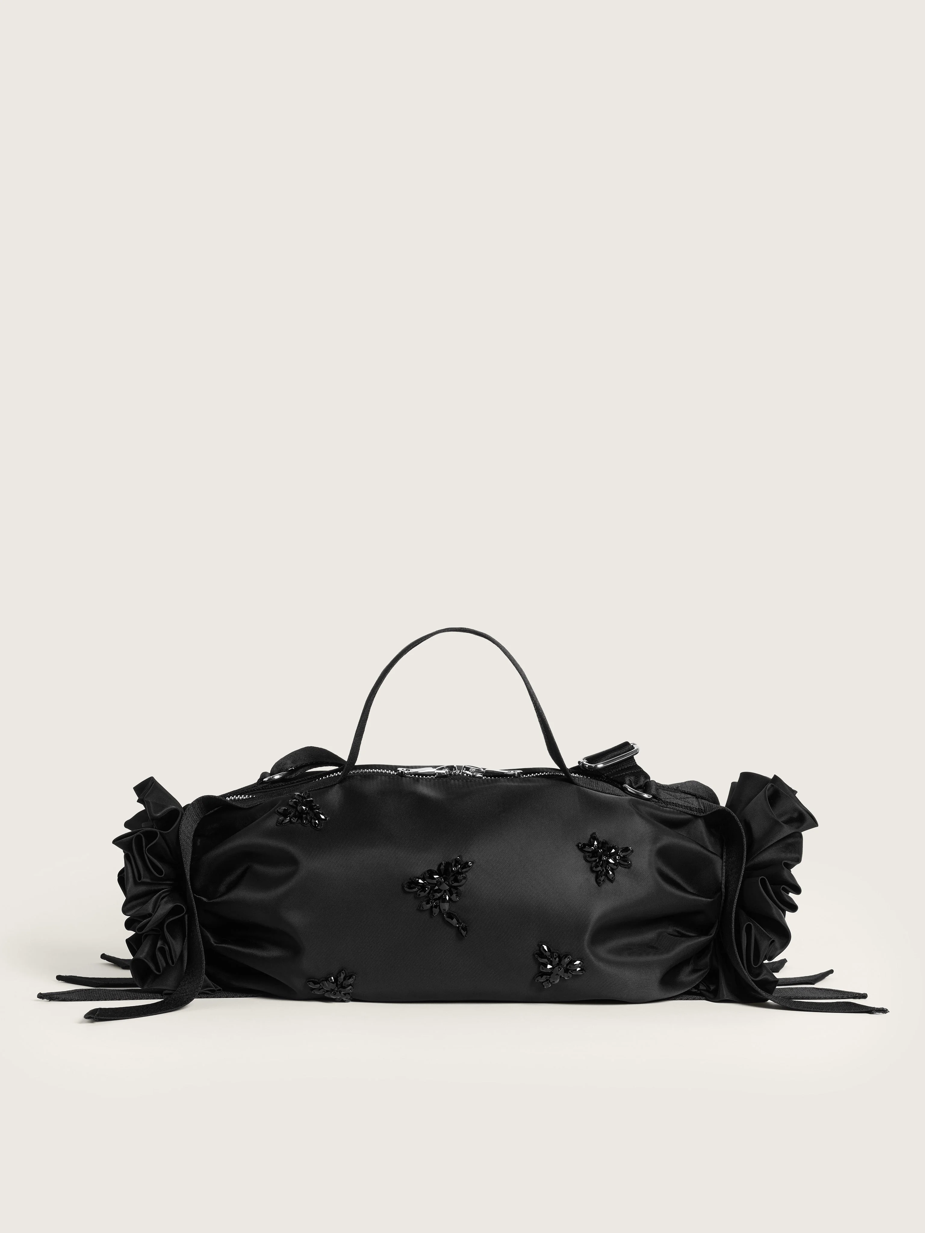 Turbo Embellished Double Ribbon Rosette Bag - 1