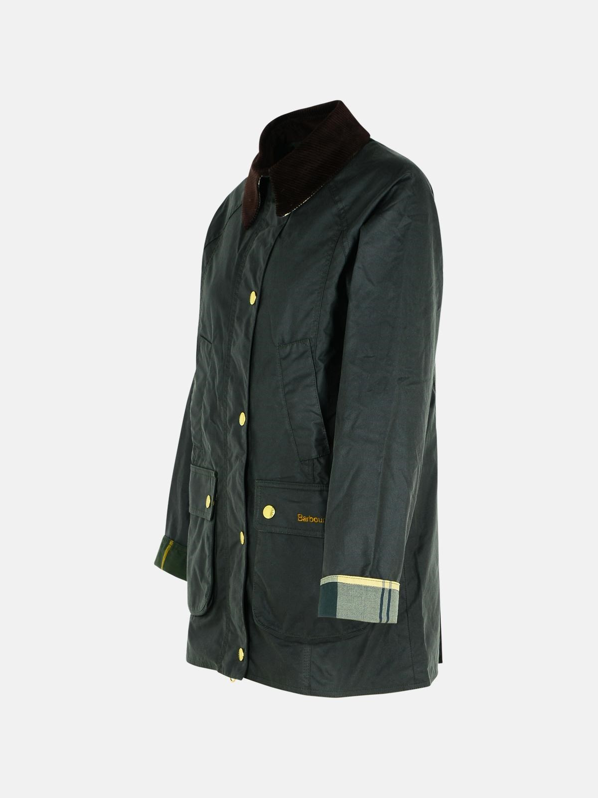 'BEADNELL' GREEN WAXED COTTON JACKET - 2