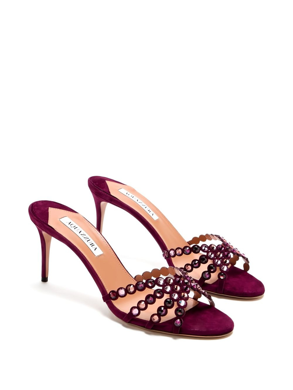 crystal-embellished stiletto sandals - 2