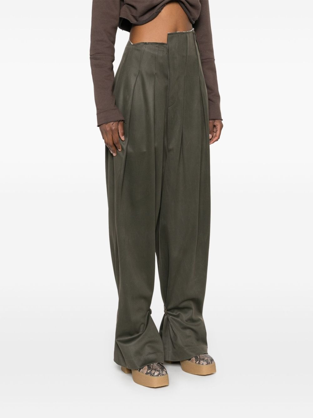 faux-suede trousers - 3