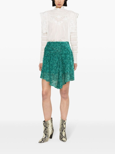 Isabel Marant Selena velvet asymmetric skirt outlook