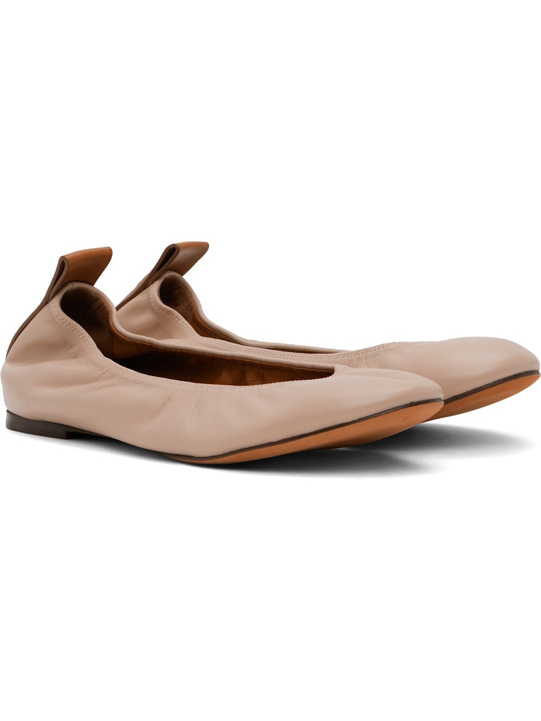 Beige 'The Leather' Ballerina Flats - 4