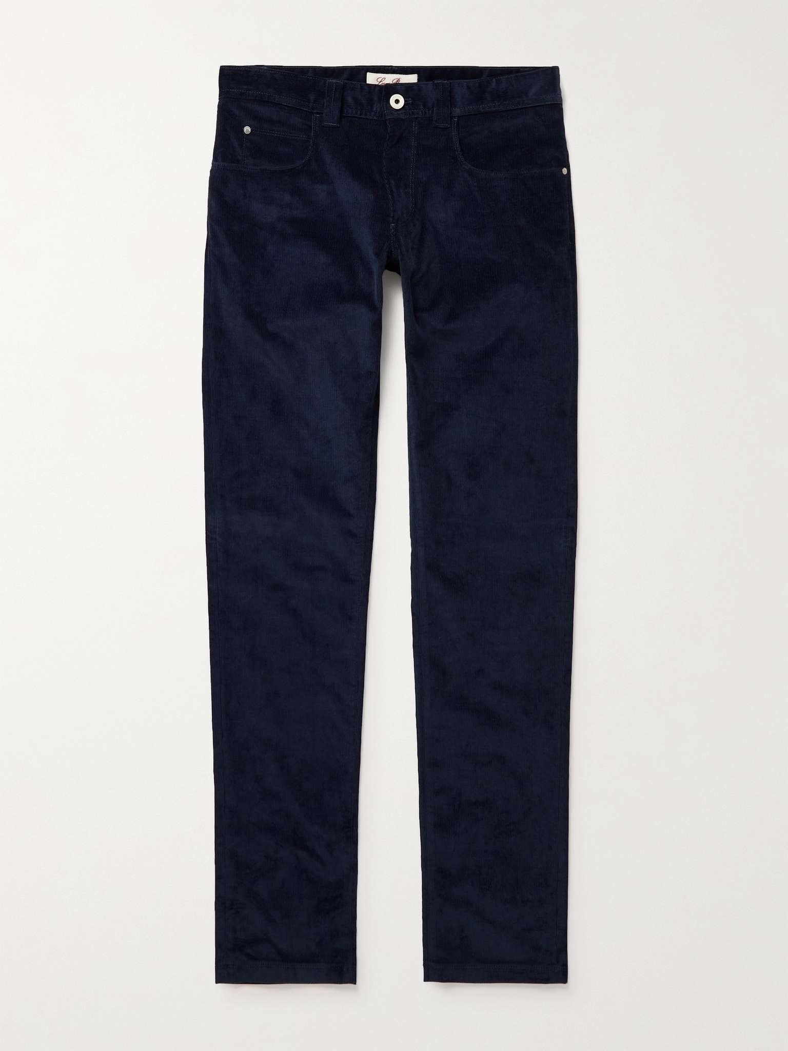 Slim-Fit Stretch-Cotton Corduroy Trousers - 1