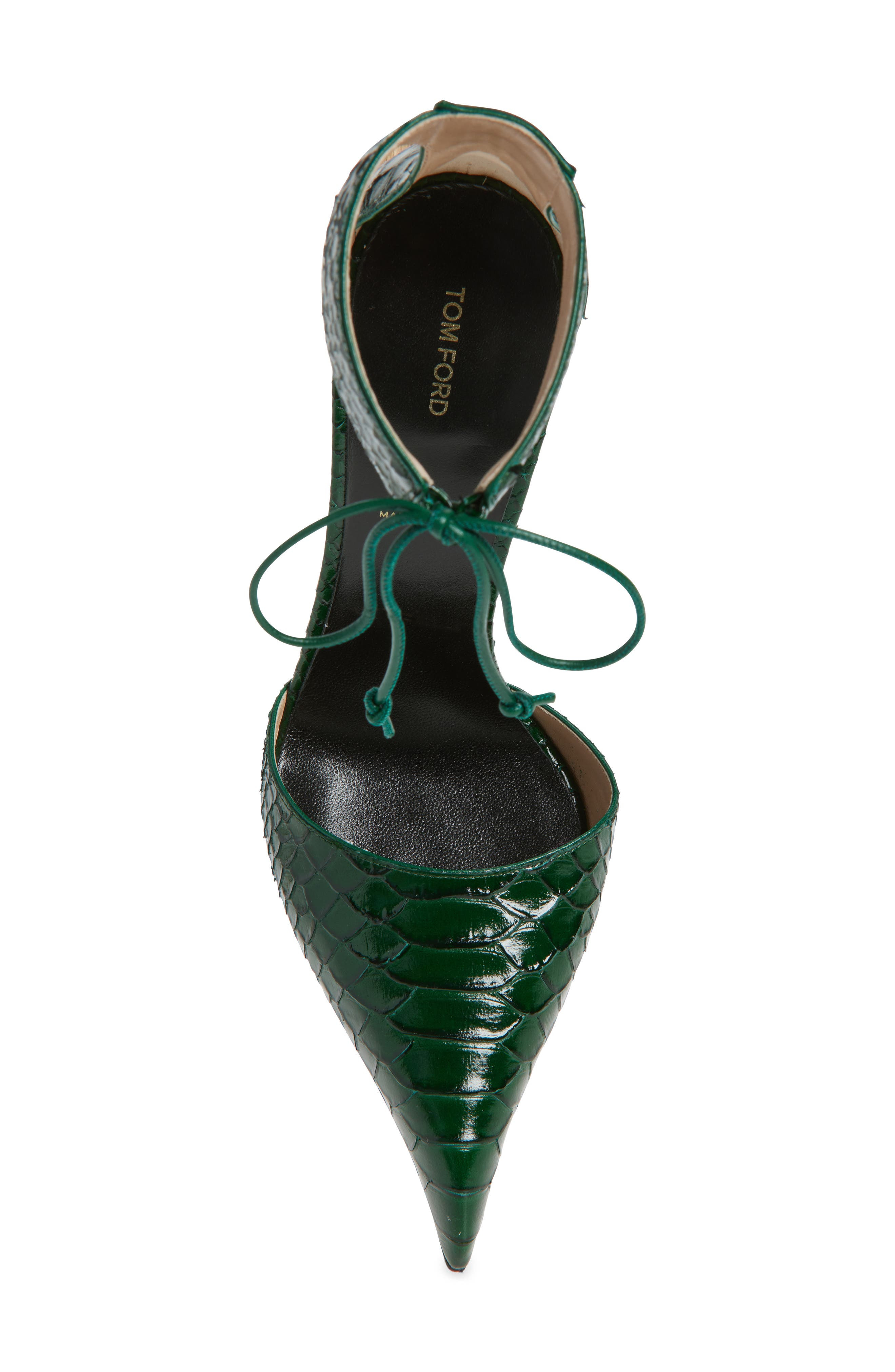 TOM FORD Ankle Tie Pump in Emerald Green at Nordstrom - 5