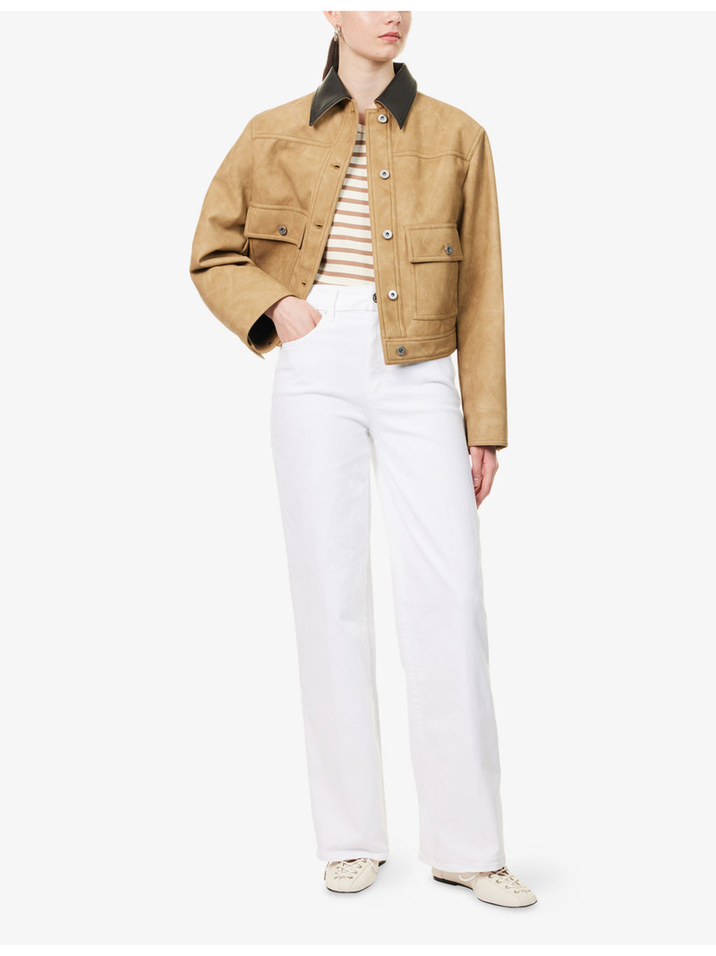 PAIGE Sasha High-Rise Wide-Leg Denim Jeans outlook