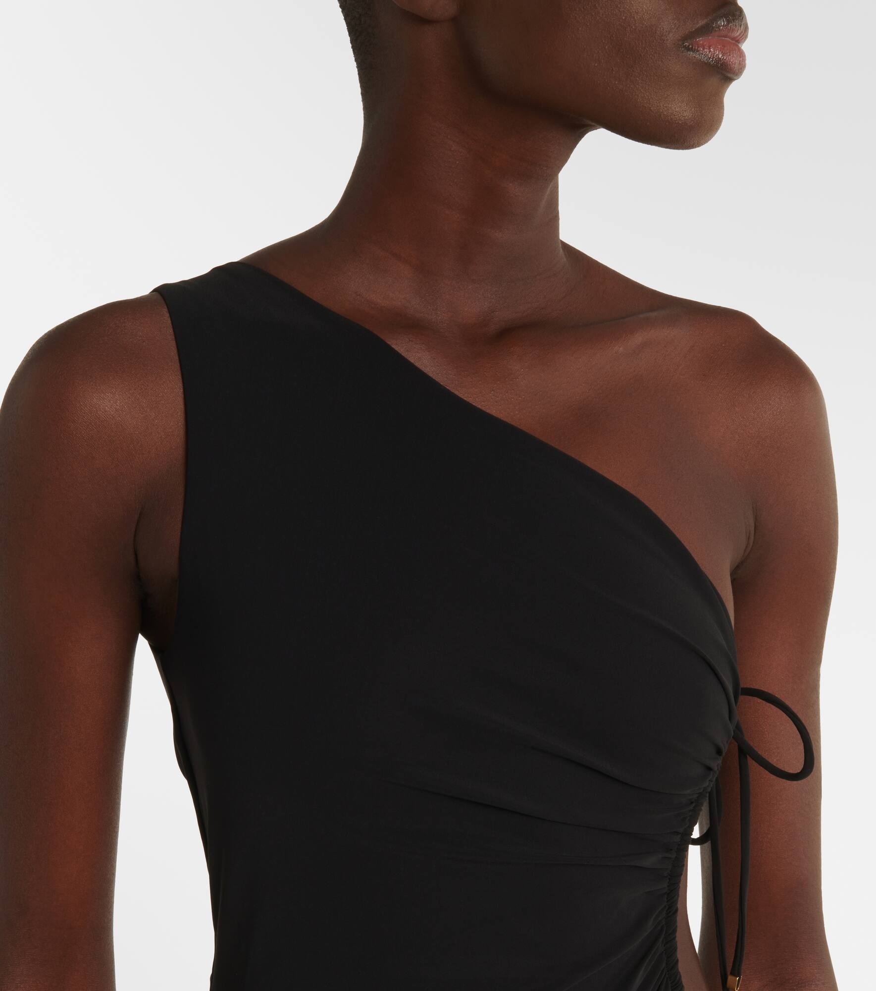 Gathered one-shoulder swimsuit - 4
