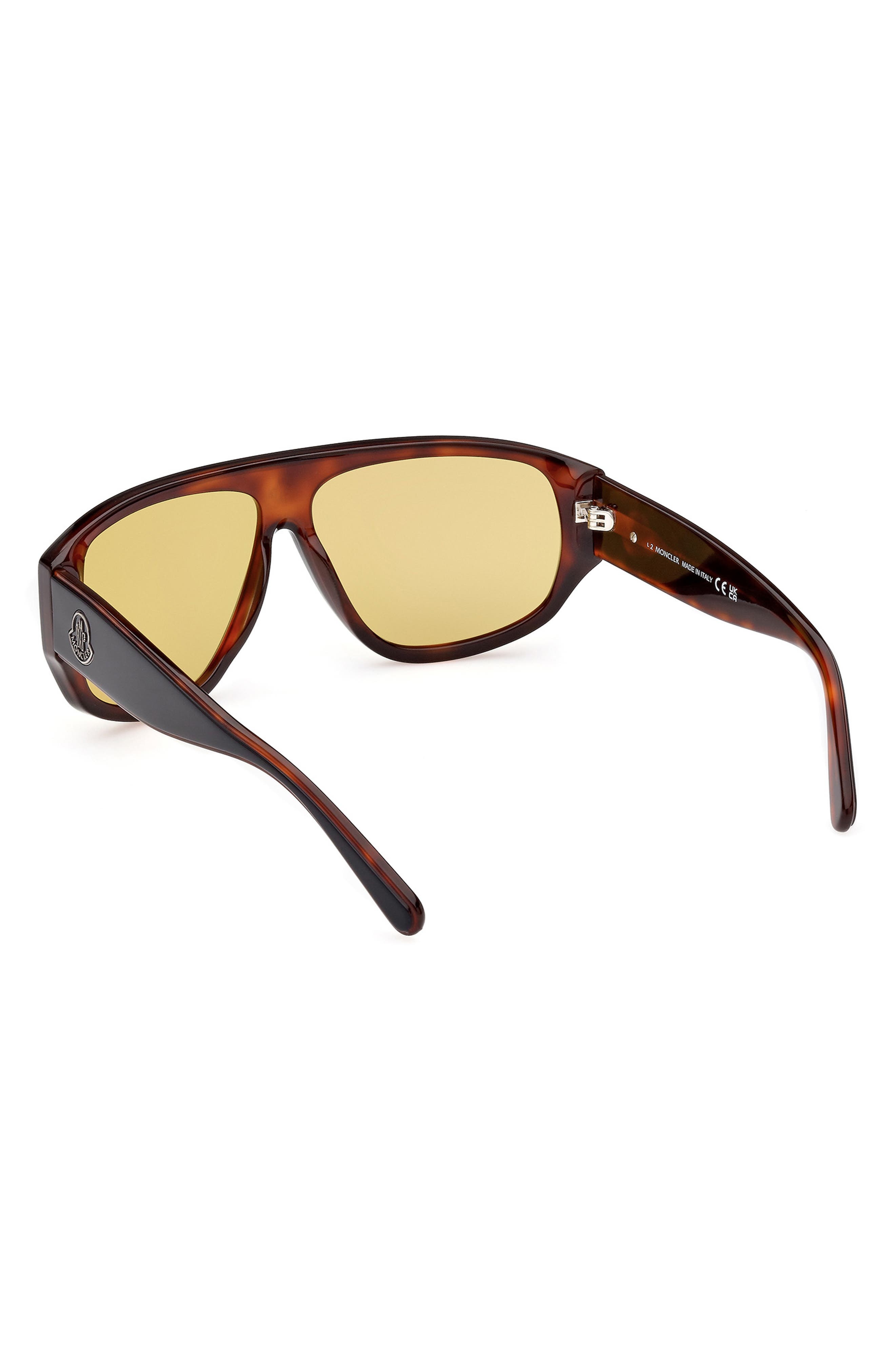 Moncler Shield Sunglasses in Black/Other /Brown at Nordstrom - 6