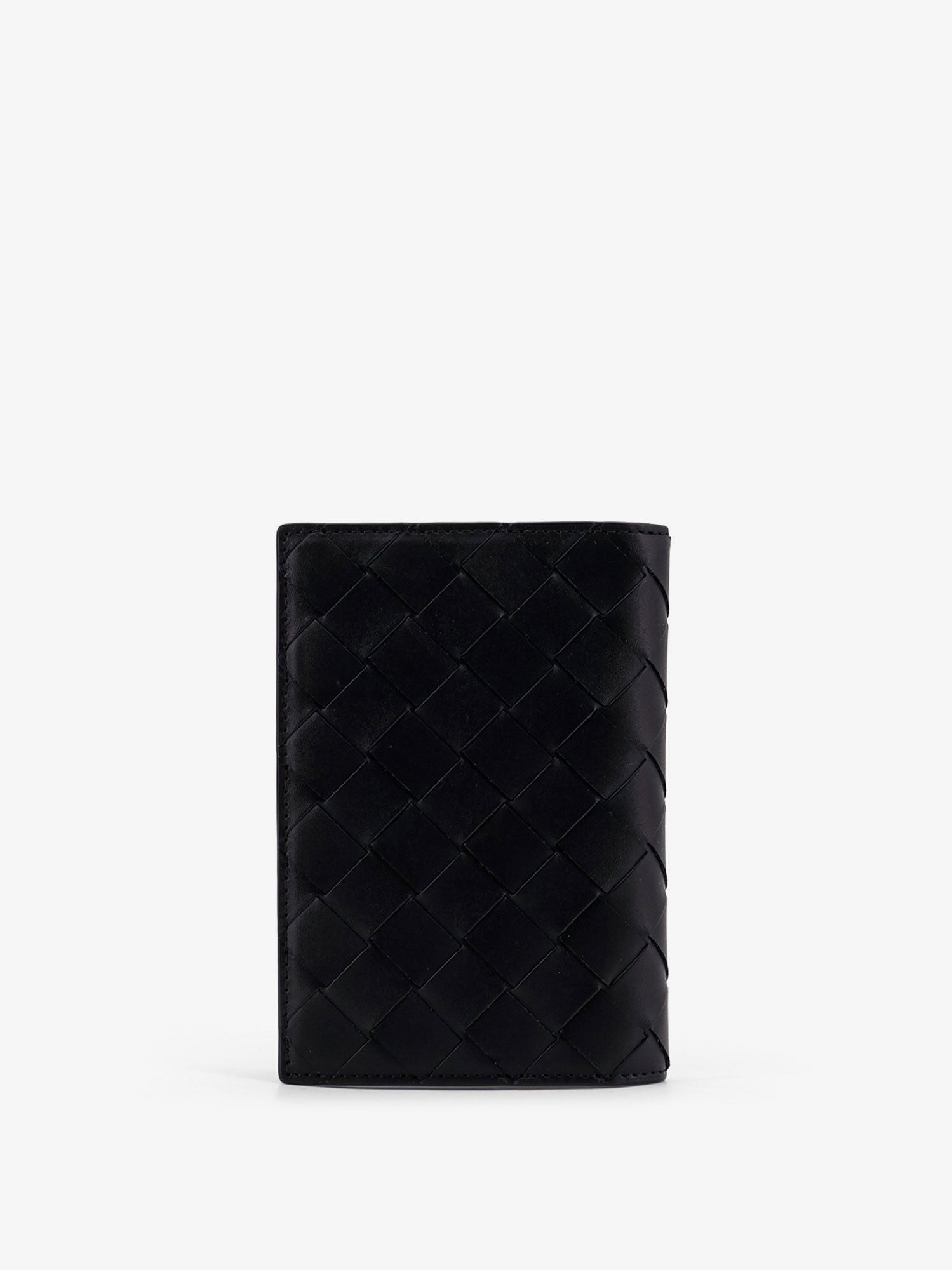 Bottega Veneta Men Leather Passport Holder With Intrecciato Motif - 2