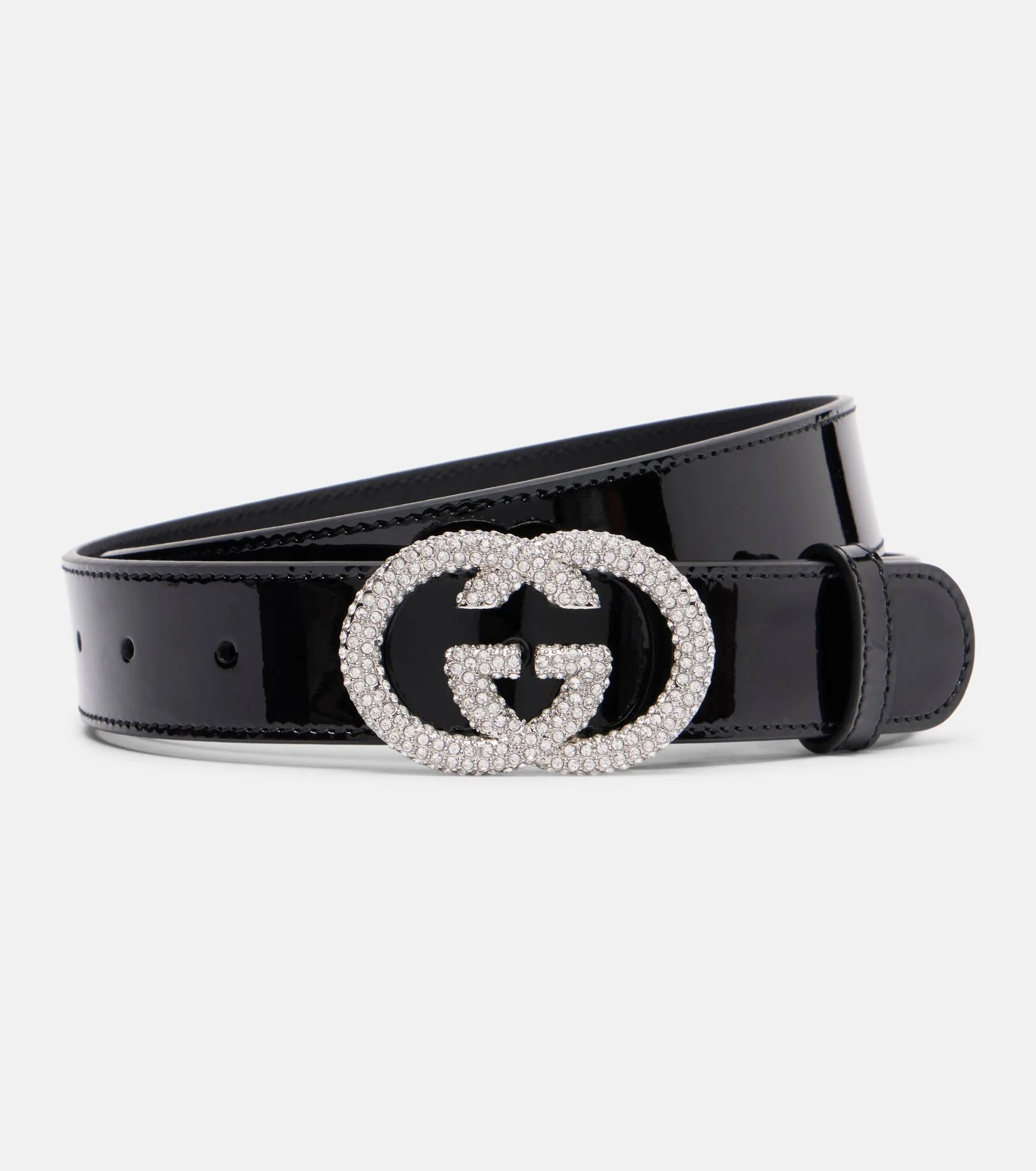 Interlocking G patent leather belt - 1