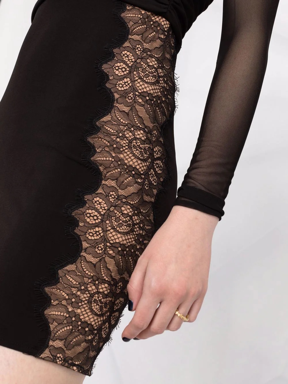 cut-out draped dress - 3