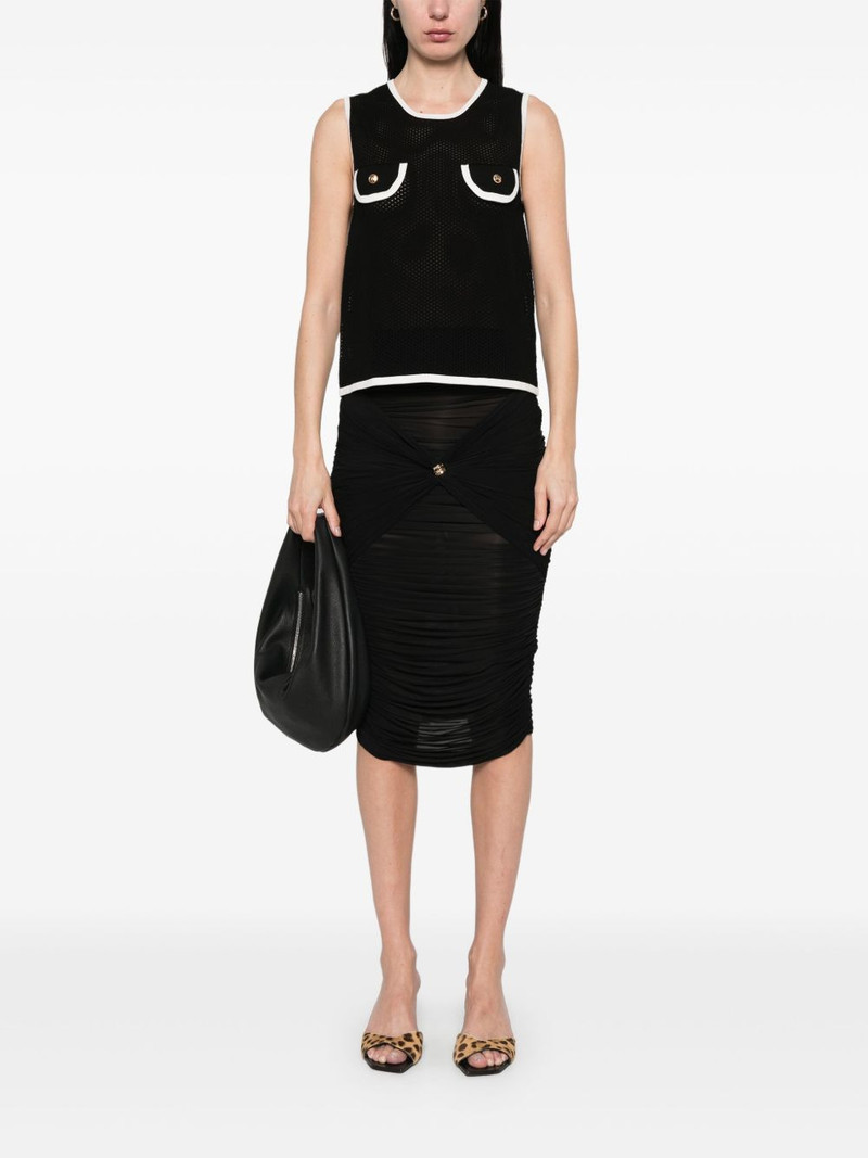 ELISABETTA FRANCHI open-knit tank top outlook