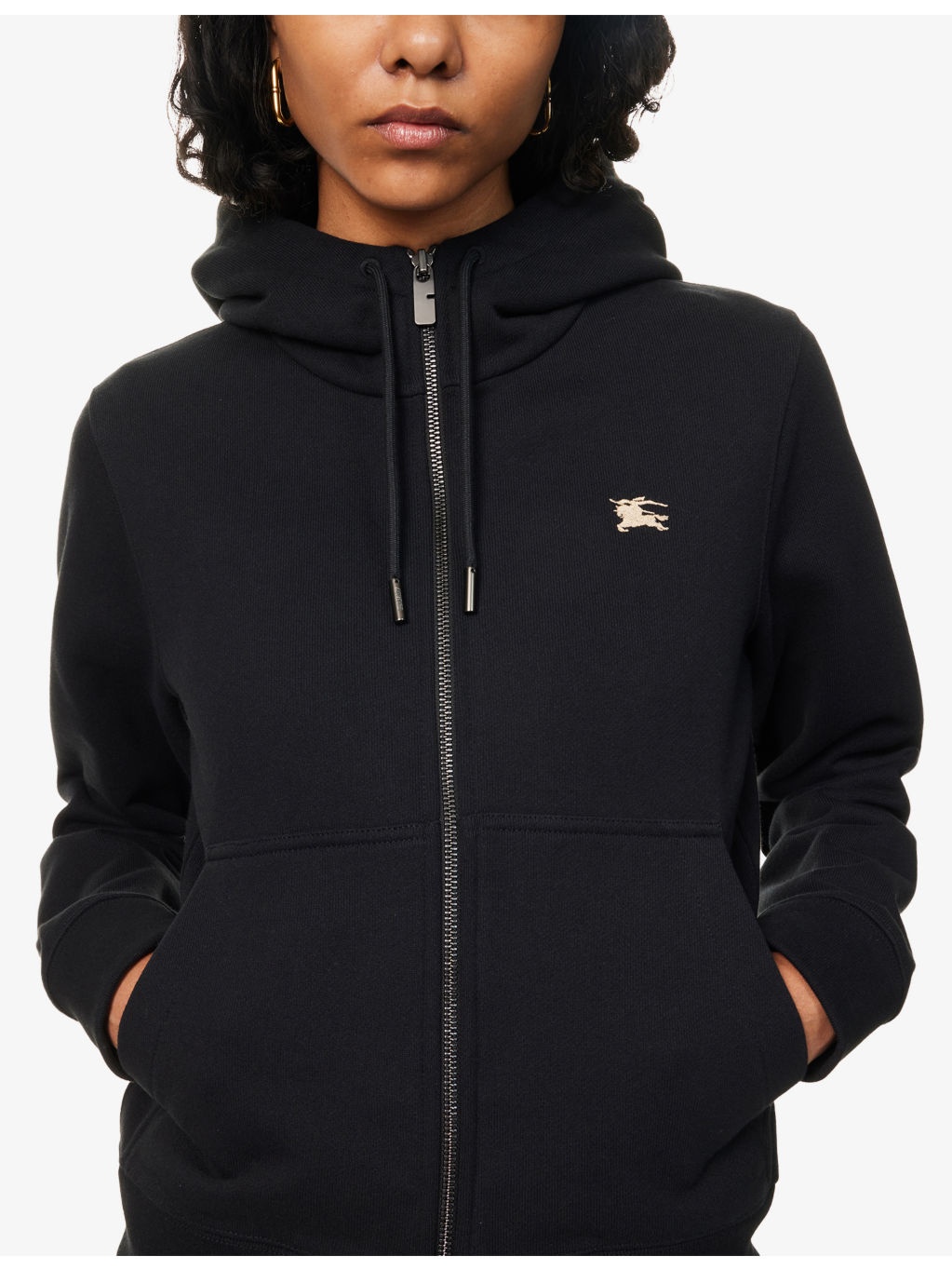 Brand-Embroidery Regular-Fit Cotton-Jersey Hoody - 6