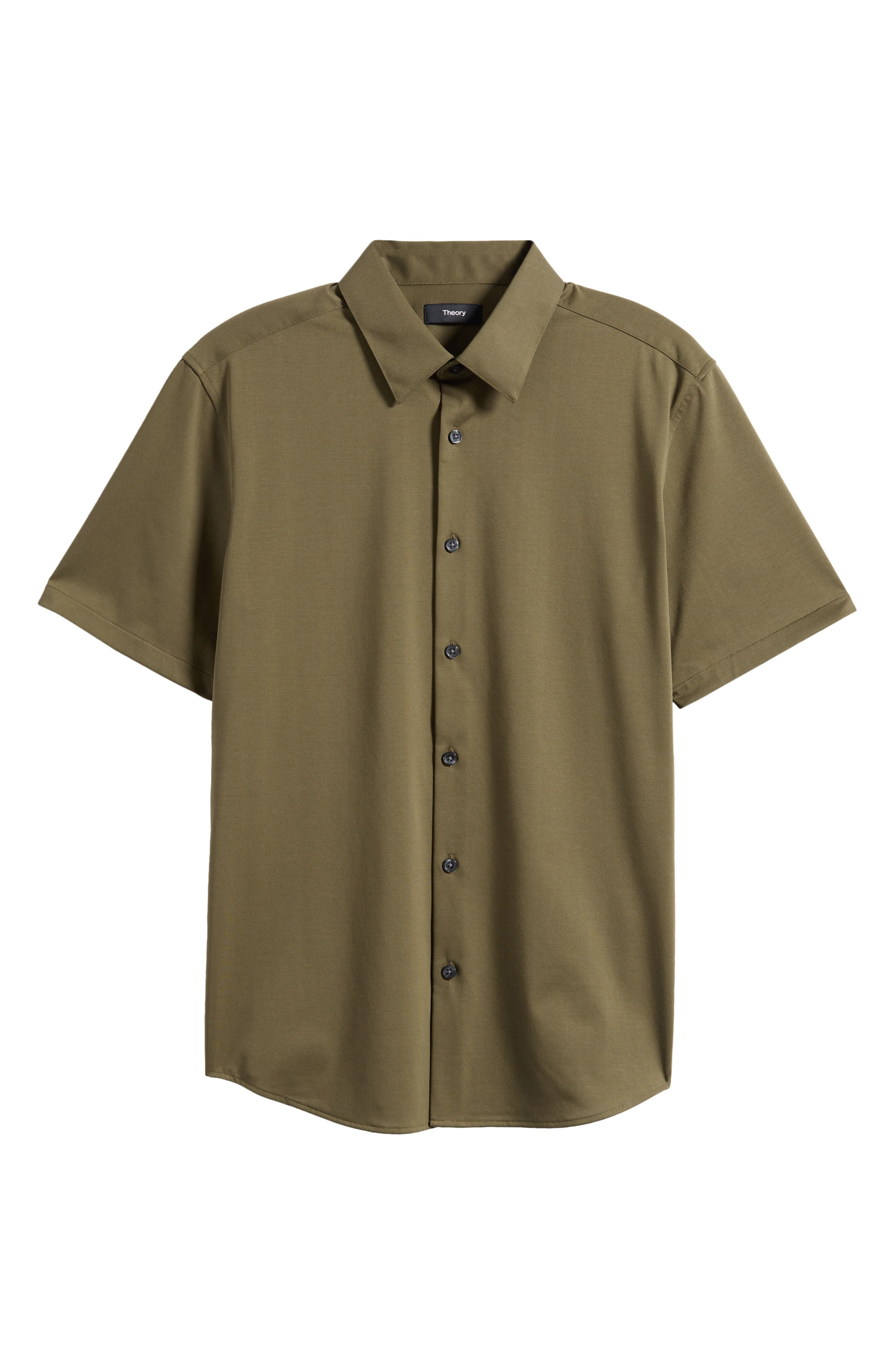 Theory Irving Short Sleeve Button-Up Shirt in Duffle at Nordstrom - 1