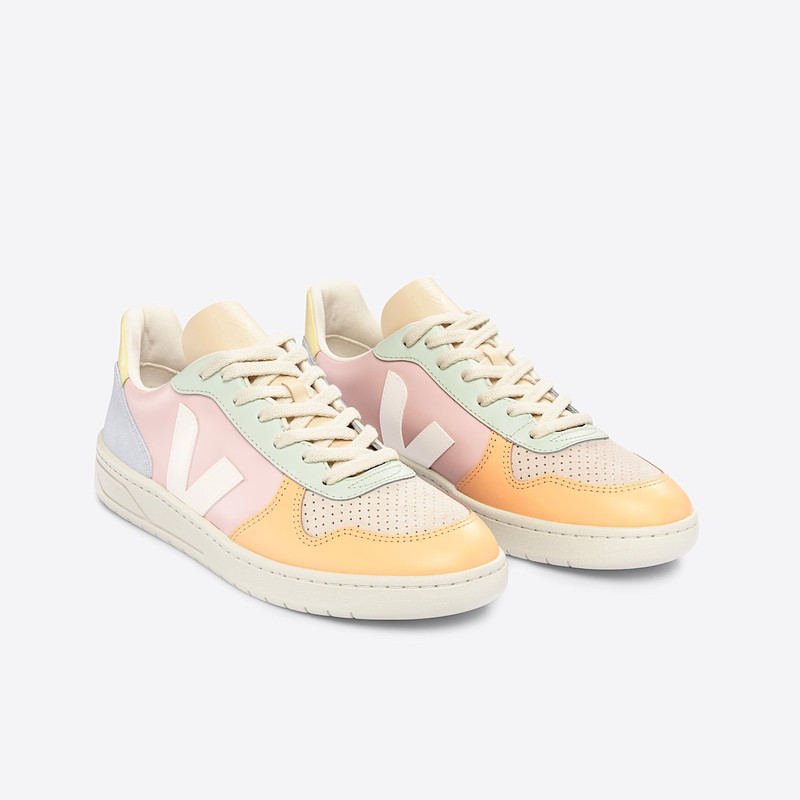 VEJA V-10 LEATHER PETALE WHITE MULTICO outlook