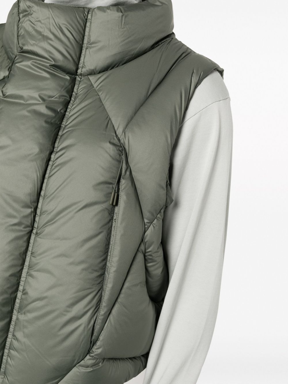 quilted high-neck gilet - 6