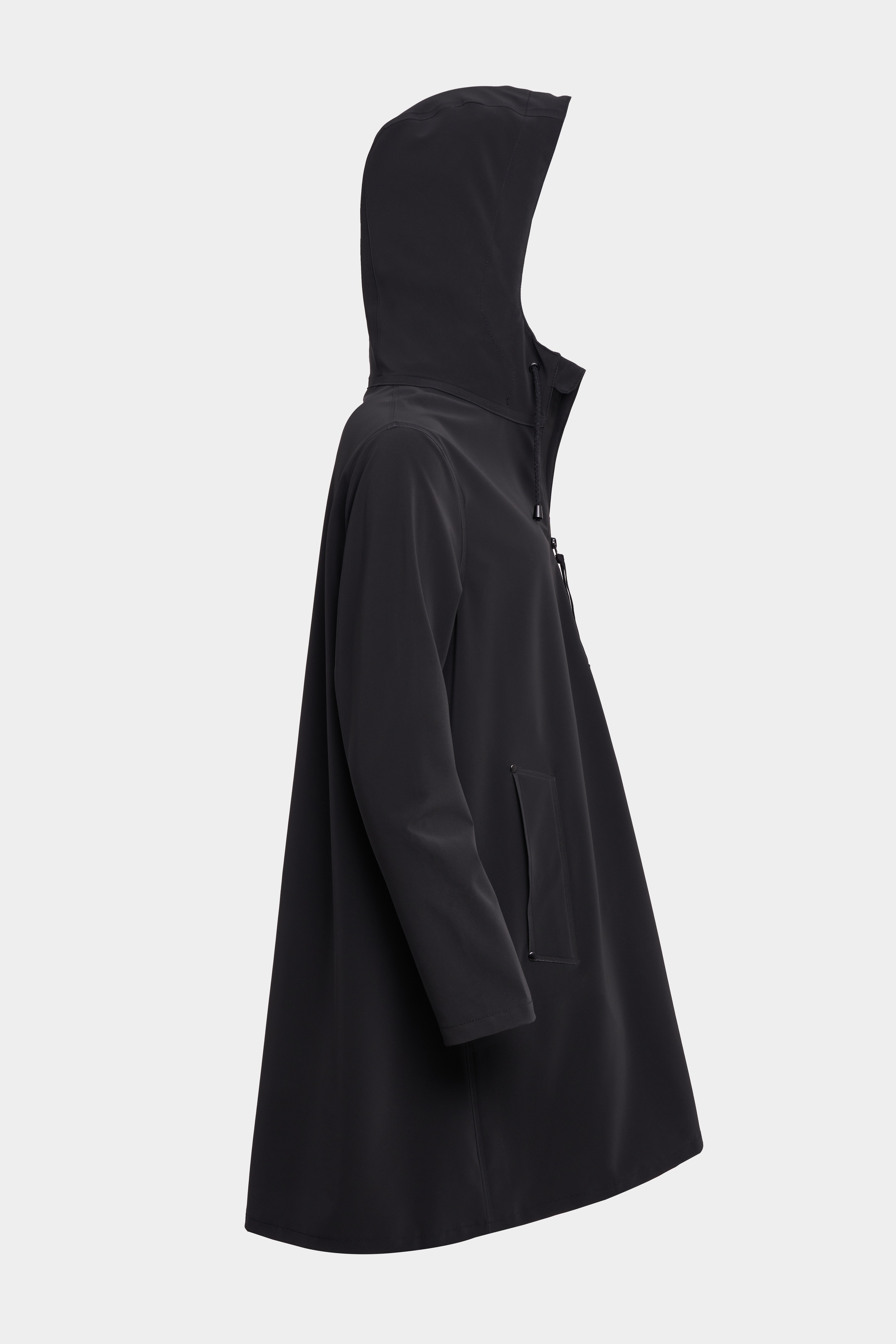 Mosebacke Lightweight Matte Zip Raincoat Black - 5