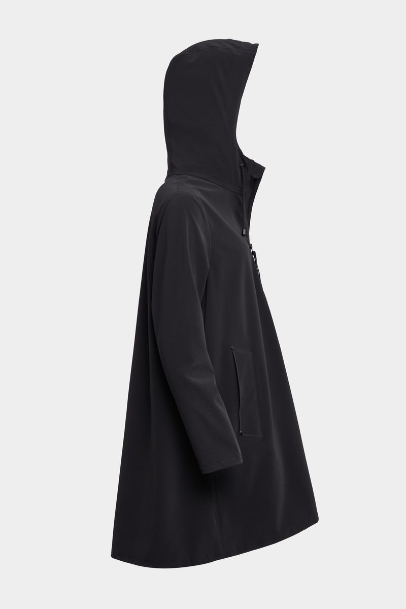 Mosebacke Lightweight Matte Zip Raincoat Black 5