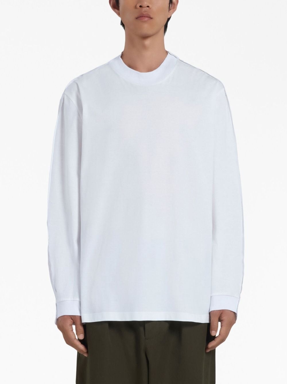 logo-patch cotton jumper - 2