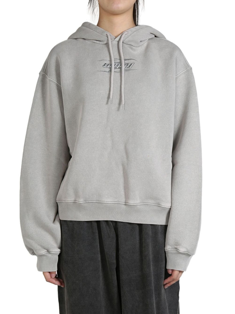 logo-embroidered hoodie 1