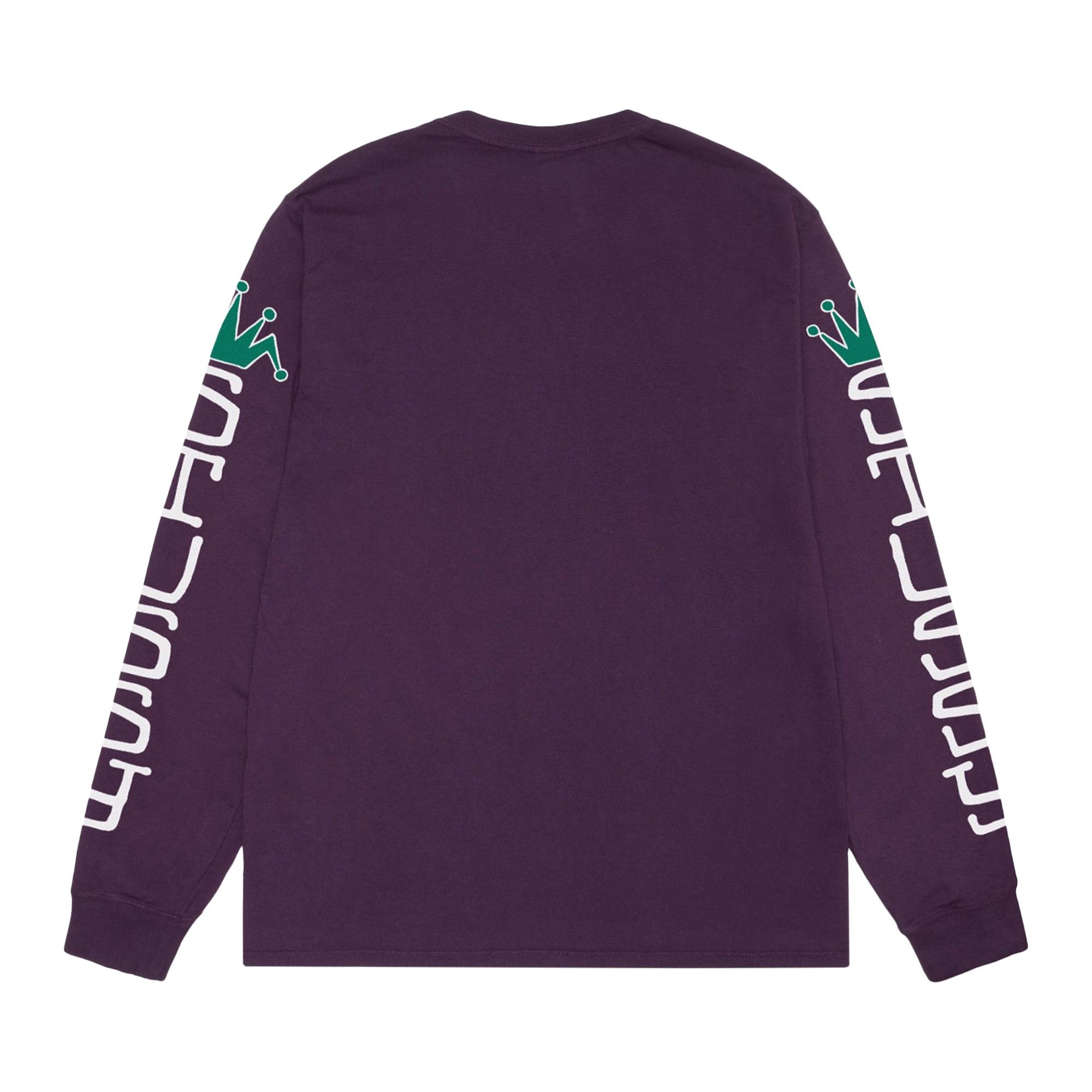 Stussy Pigment Dyed Jumbo Long-Sleeve Tee 'Purple' - 2
