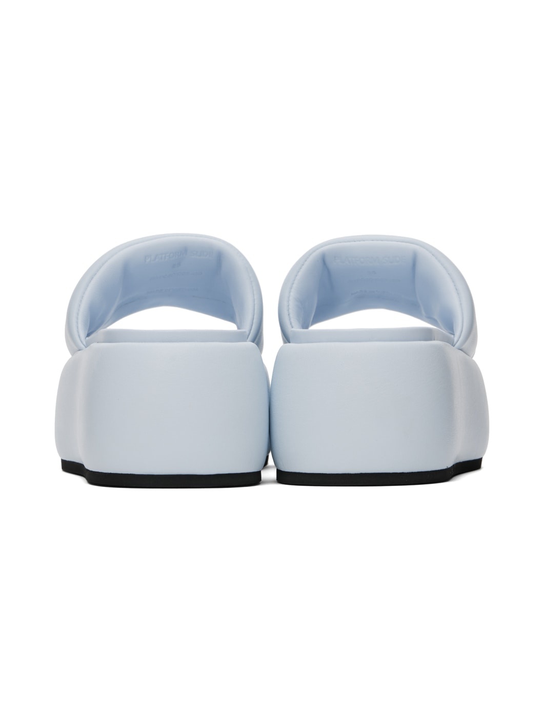 Blue Script Platform Sandals - 2