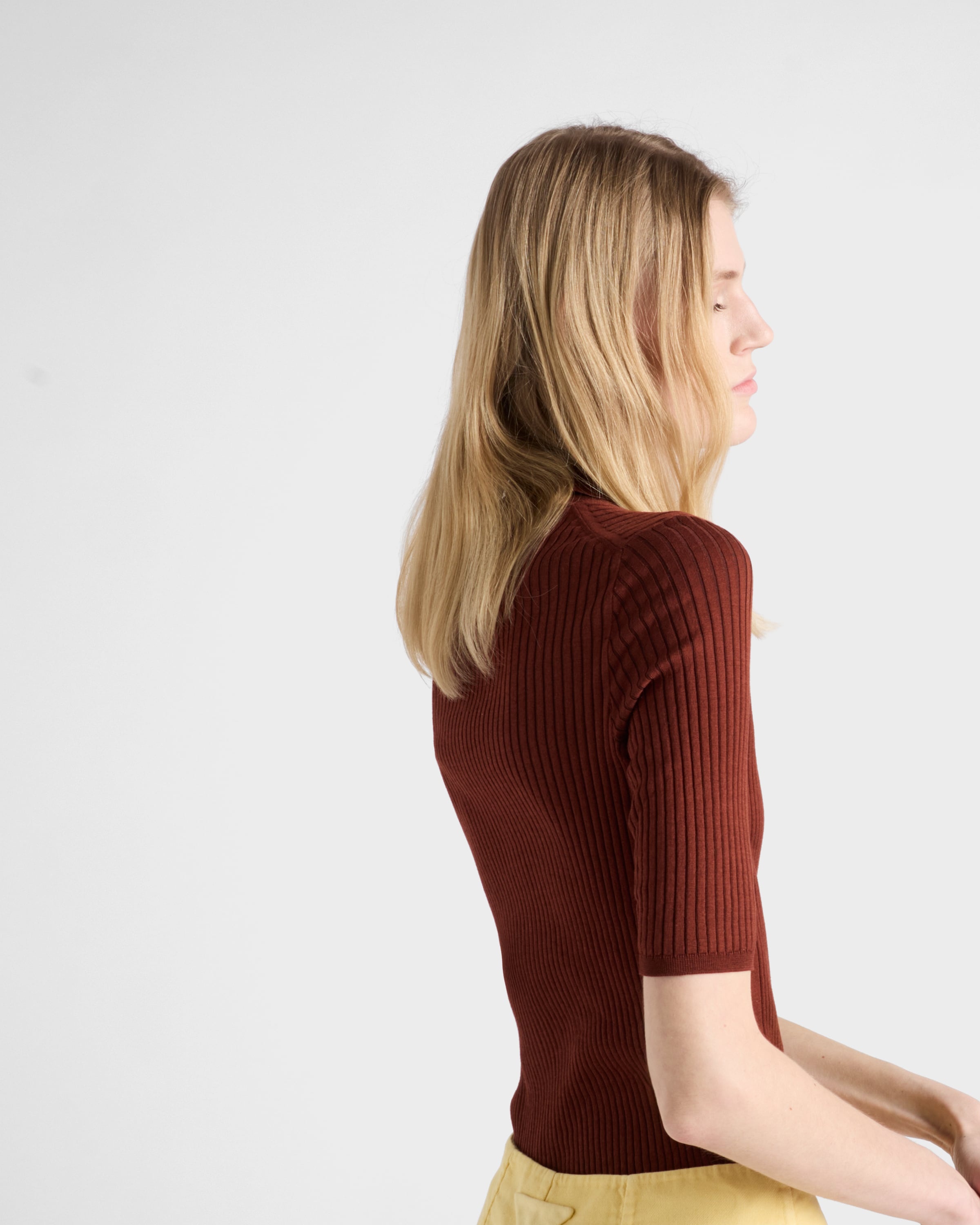 Cotton polo sweater - 6