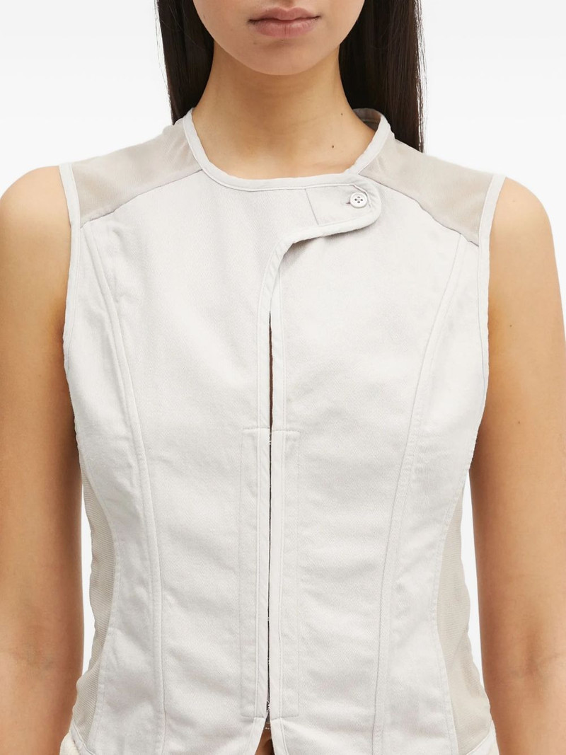 panelled sleeveless vest 4