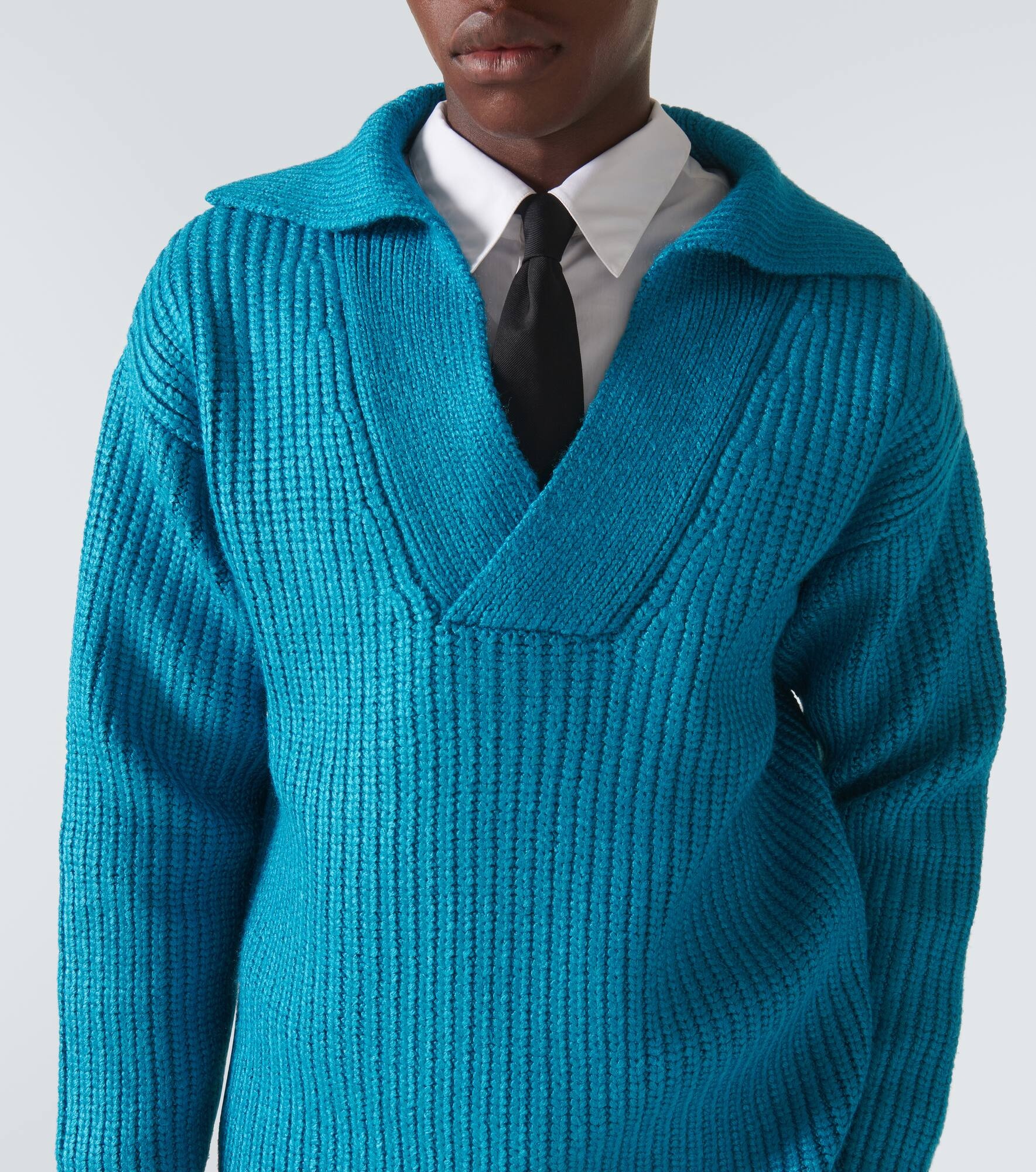 Ribbed-knit silk-blend sweater - 5