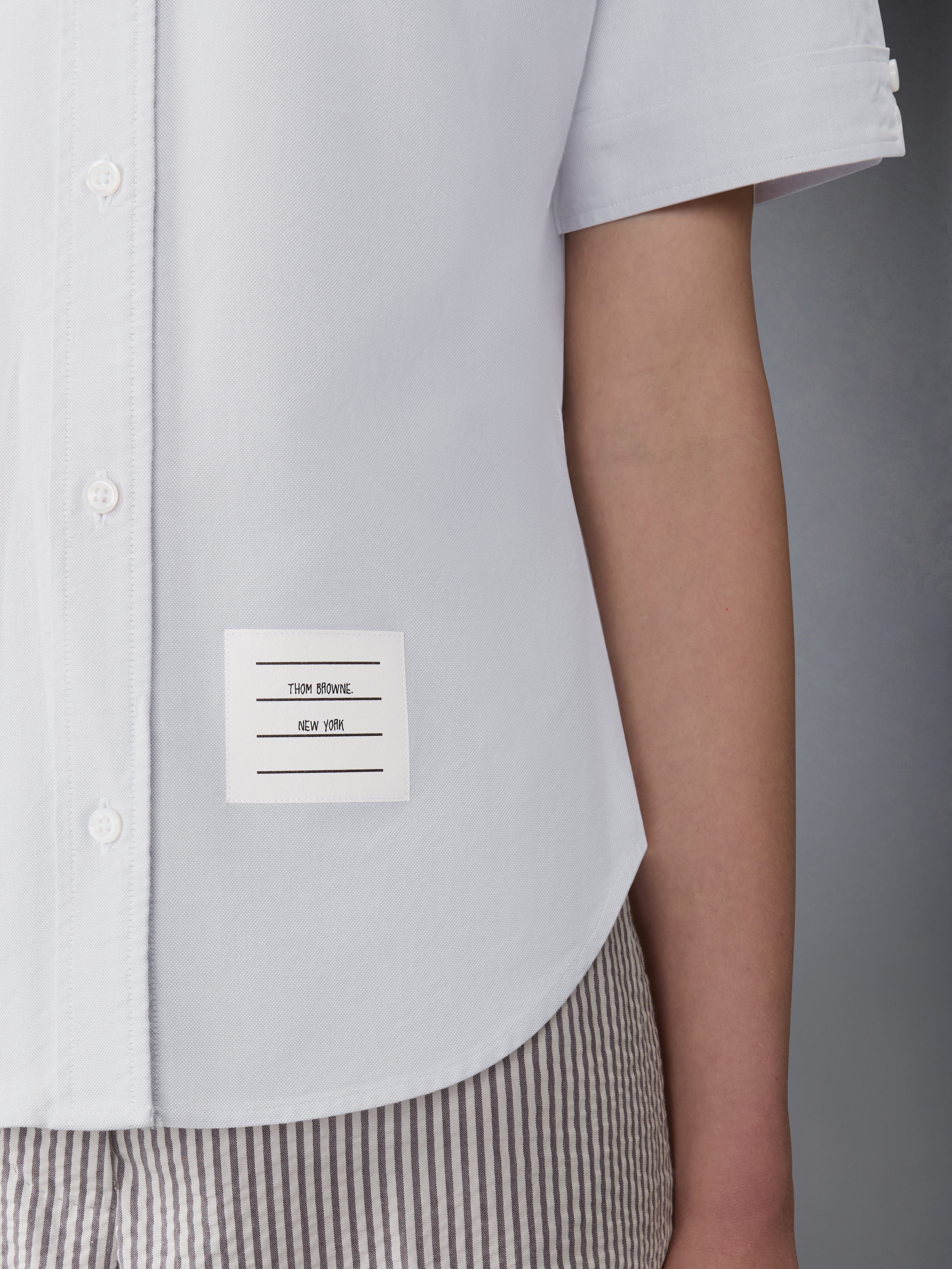 OXFORD ROUND COLLAR SHORT SLEEVE SHIRT - 7