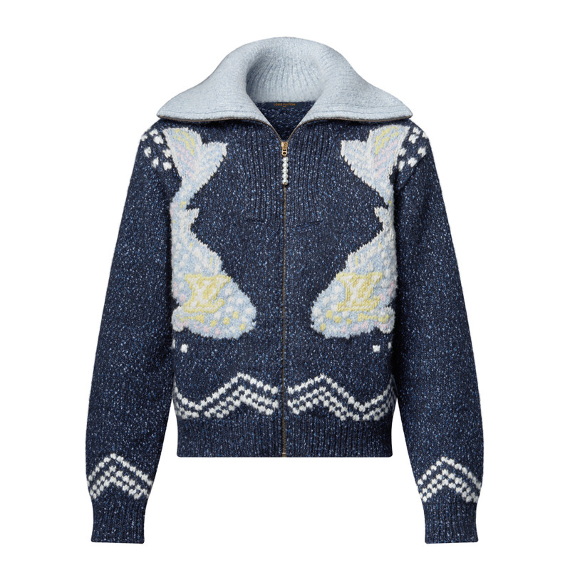 Zippered Knitted Blouson - 1