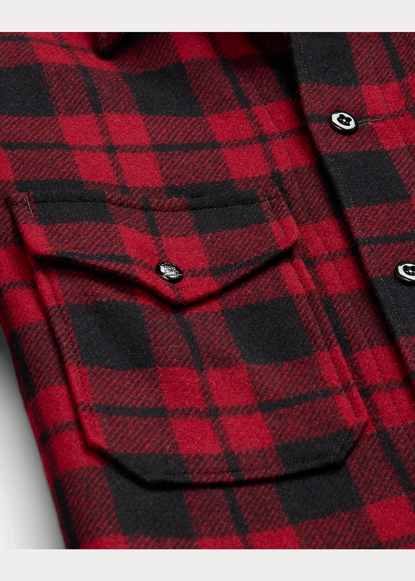 Plaid Wool Twill Overshirt - 5