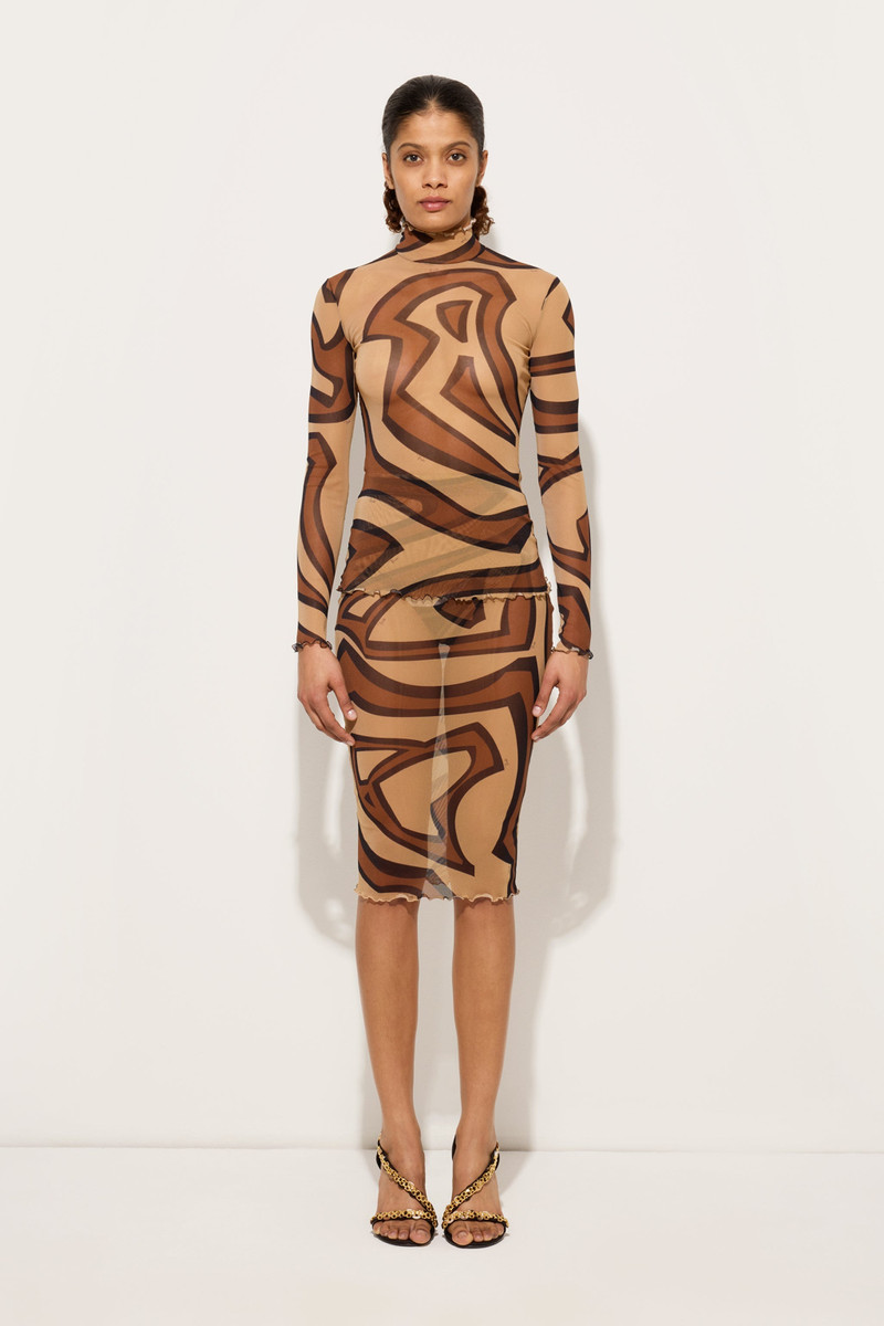 PUCCI LABIRINTO PRINT MIDI SKIRT IN TULLE outlook
